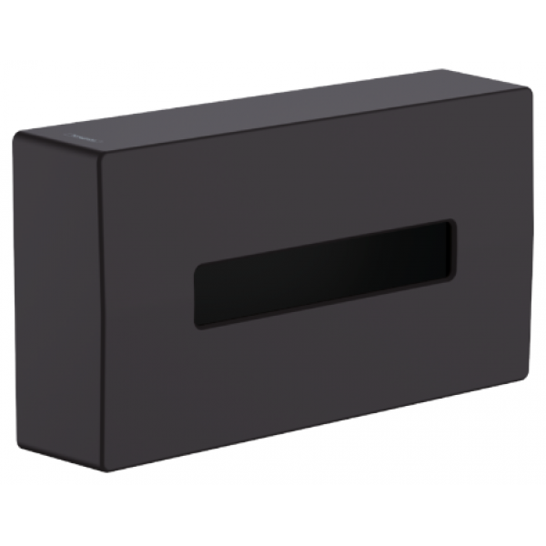 Hansgrohe AddStoris 黑色紙巾盒 (壁掛式/可螺絲固定或黏接)